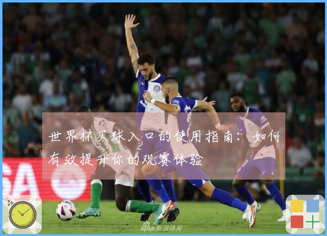 世界杯买球入口的使用指南：如何有效提升你的观赛体验
